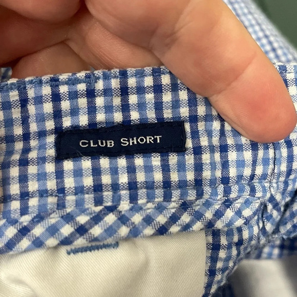 Vineyard Vines by Shep and Ian Club Shorts Size 33 Blue Plaid 6" Inseam - Picture 7 of 7